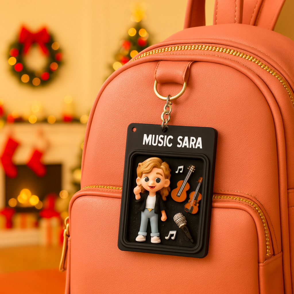 Unique professor 2D acrylic keychain in cartoon style. Great personalized gift for professors, scholars, and graduation ceremonies.