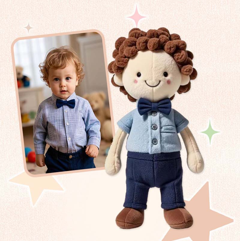 Plush Doll with Photo Print and Custom Face - Mother's Day Gifts
