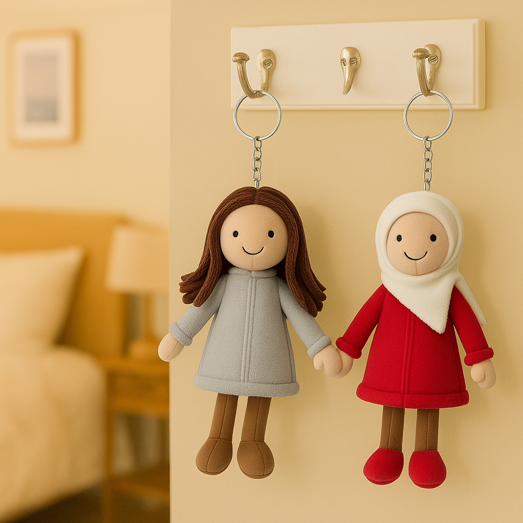 Personalized Sister Photo 3D Plush Doll Keychain/Pillow