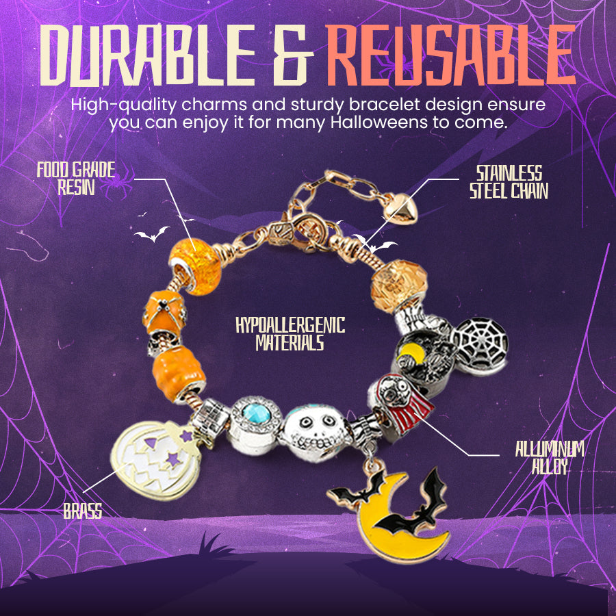 "Spooky Sparkle" Limited Edition Mystery Blind Box Halloween Charm Bracelet - Bewitchingly Beautiful Jewelry 🎃