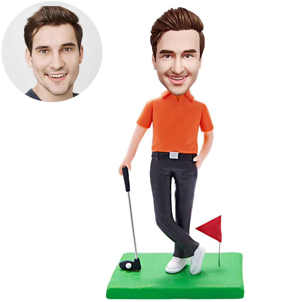 Custom Bobblehead Personalized Bobblehead Playing Golf