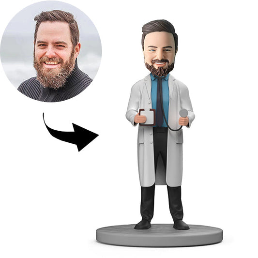 Custom Bobblehead Personalized Bobblehead Handsome Doctor Laughing