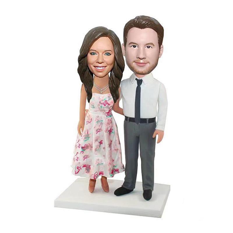 Wholesale Custom Bobblehead Couple From Photo Anniversary Gifts