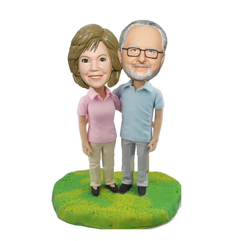 Custome Parents Bobble Heads Anniversary Gifts