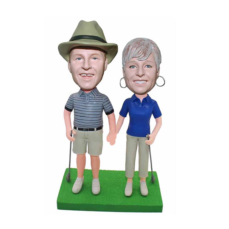Custom Golf Couple Bobblehead