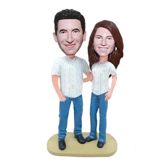 Custom Bobblehead Baseball Couple