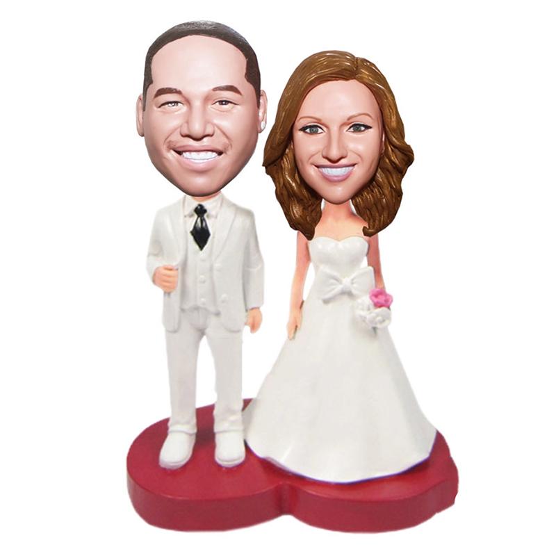 Custom Bobblehead Cake Toppers For Wedding