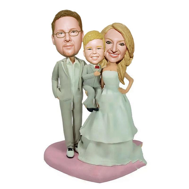 Bauble Head Family Wedding Cake Toppers Wedding Gifts