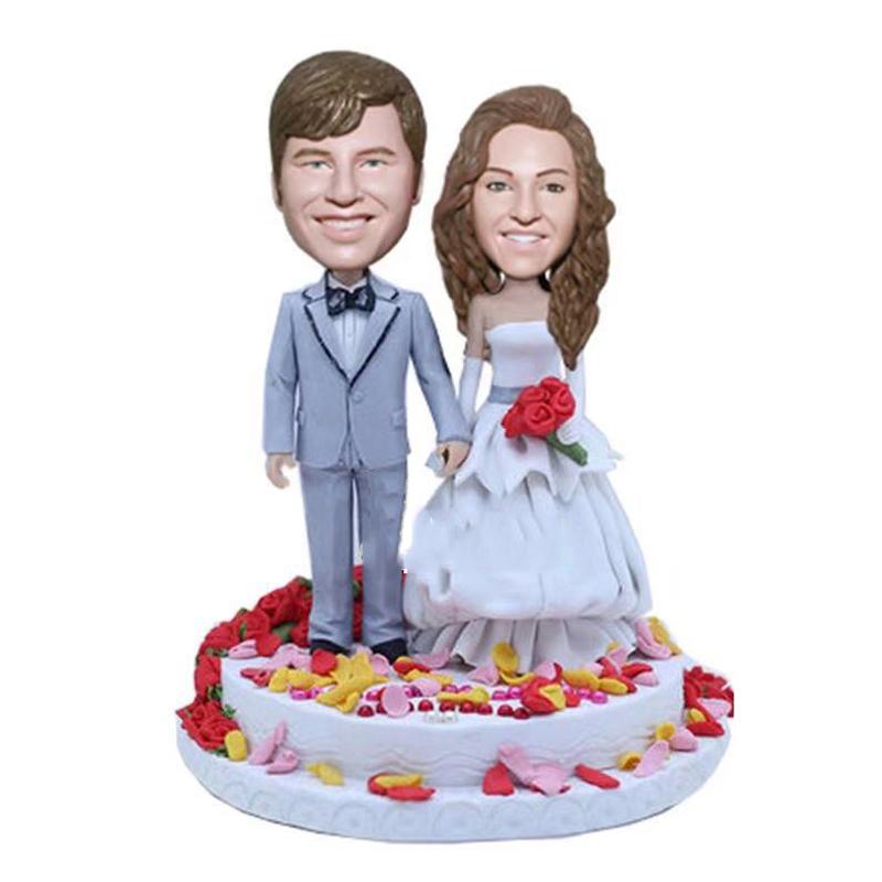 Affordable Custom Bobble Head For Wedding Cake