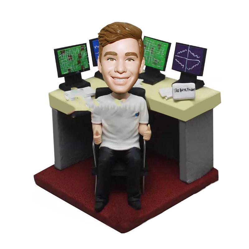 Custom Amade Computer Programmer Bobbleheads