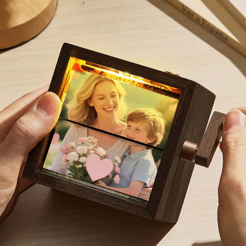 Custom Photo Flipbook Animation Frame - Hand-Cranked Mechanical Memory with Light, The Perfect Mother's Day Gift