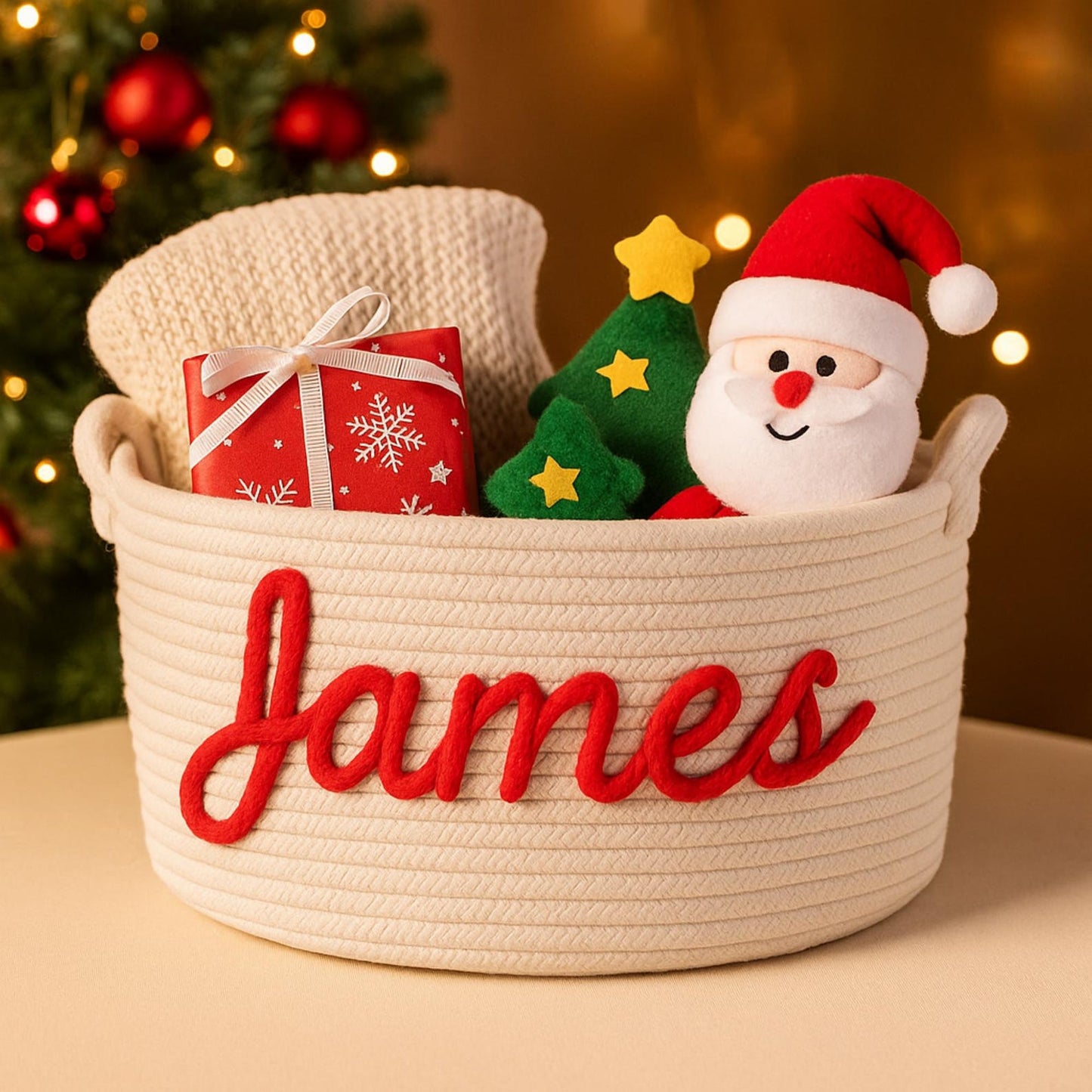 Personalized Christmas Keepsake Bag | Custom Cotton Sack for Santa's Gifts & Holiday Decor