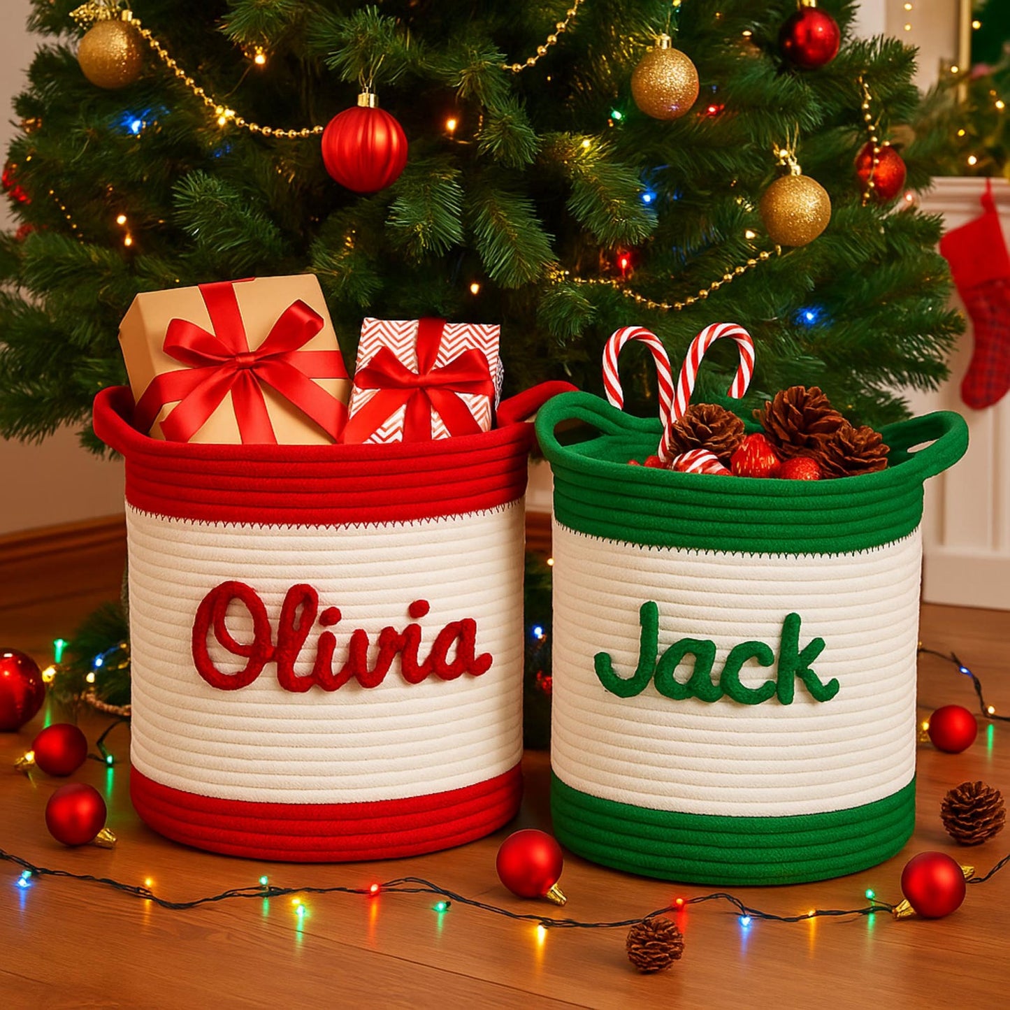 Magical Christmas Basket with Your Child's Name The Perfect Personalized Holiday Gift