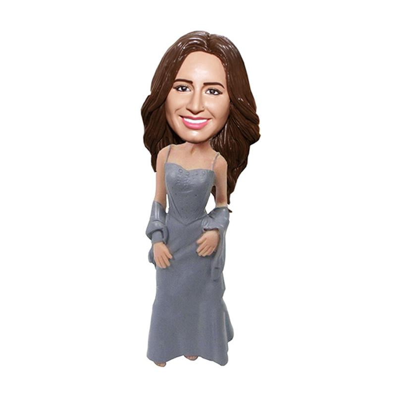 Custom Evening Dress Bobbleheads From Photo