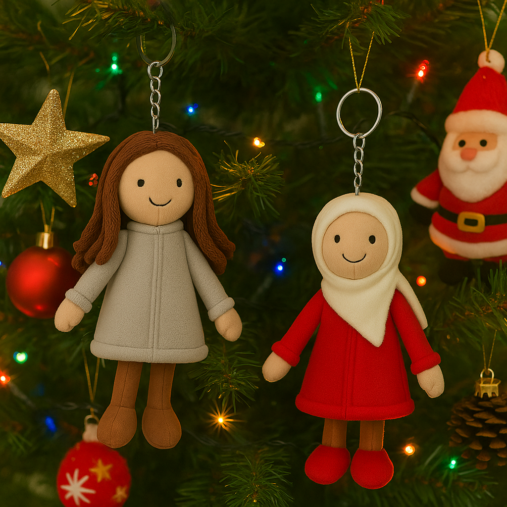 Personalized Sister Photo 3D Plush Doll Keychain/Pillow
