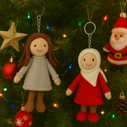 Personalized Sister Photo 3D Plush Doll Keychain/Pillow