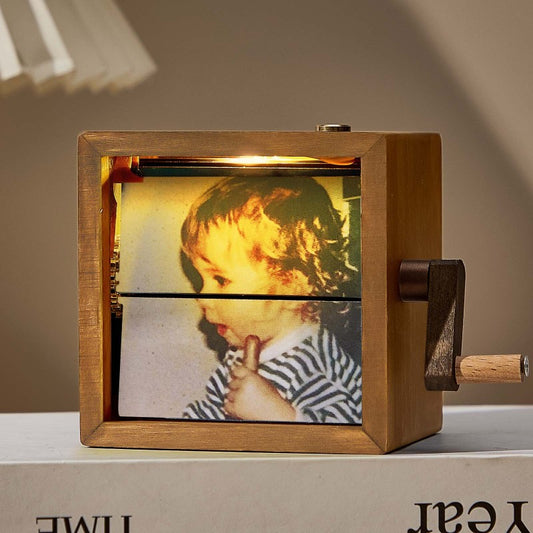 Custom Baby's First Year Flipbook - Hand-Cranked Animation Box for Photo Memories
