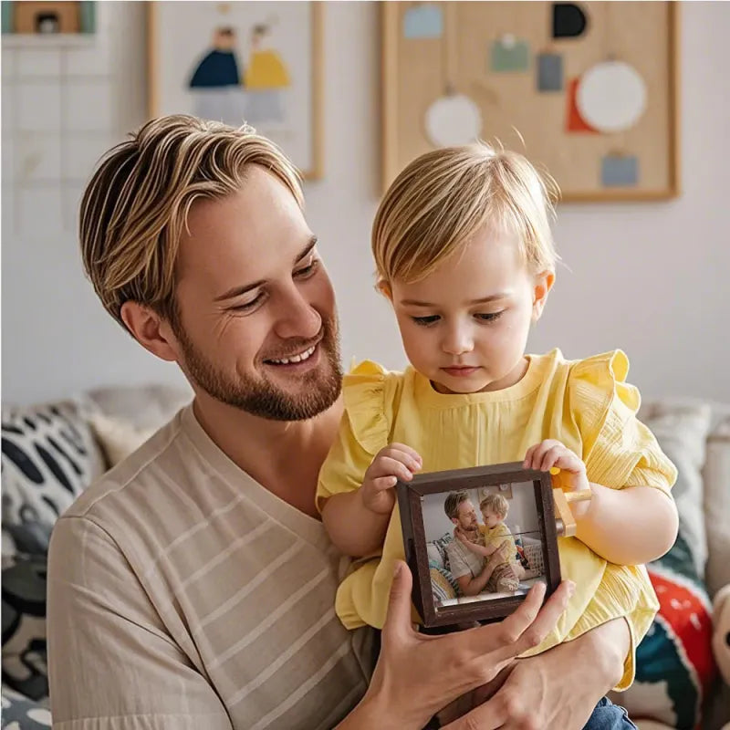 Custom Photo Flipbook Frame - Personalized Animation Machine with Light, Unique Father's Day Gift