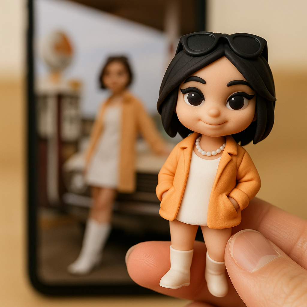 Custom Miniature Portrait Keychain - 3D Keepsake to Capture Your Precious Memories