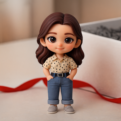 3D Look-Alike Keychain - Custom Mini Figure from Photo - Perfect Gift for Gamers & Best Friends