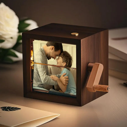 Custom Photo Flipbook Frame - Personalized Animation Machine with Light, Unique Father's Day Gift