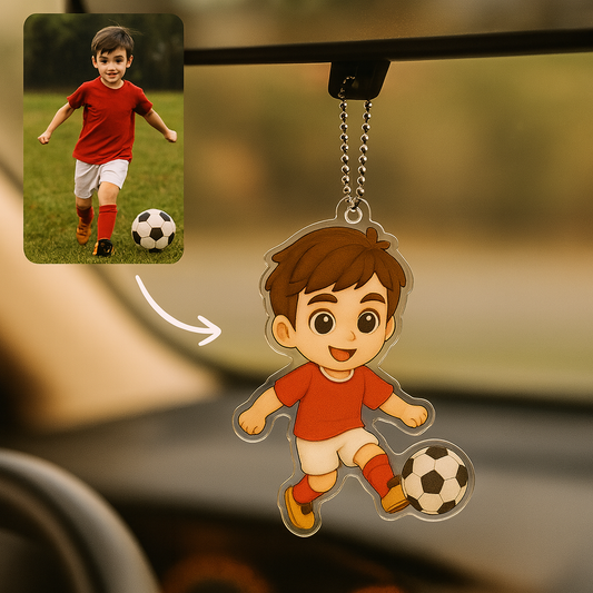 Christmas Photo Car Hanger, Custom Holiday Car Ornament, Personalized Family Christmas Gift, Seasonal Car Decor