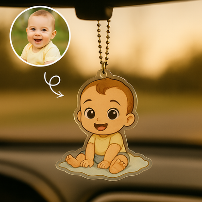 Custom Vacation Memory Car Hanger, Personalized Travel Photo Gift, Holiday Trip Souvenir Car Decor