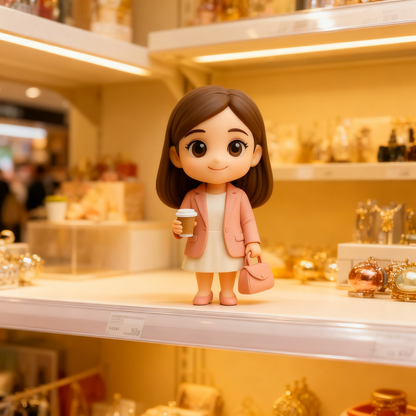 Custom 3D Action Figure From Photo Personalized Businesswoman Figurine Custom 3D Mini Figure Gift for Professional Women