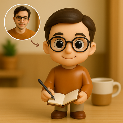 Custom 3D Action Figure From Photo Personalized Programmer Figurine Custom 3D Developer Mini Figure Gift