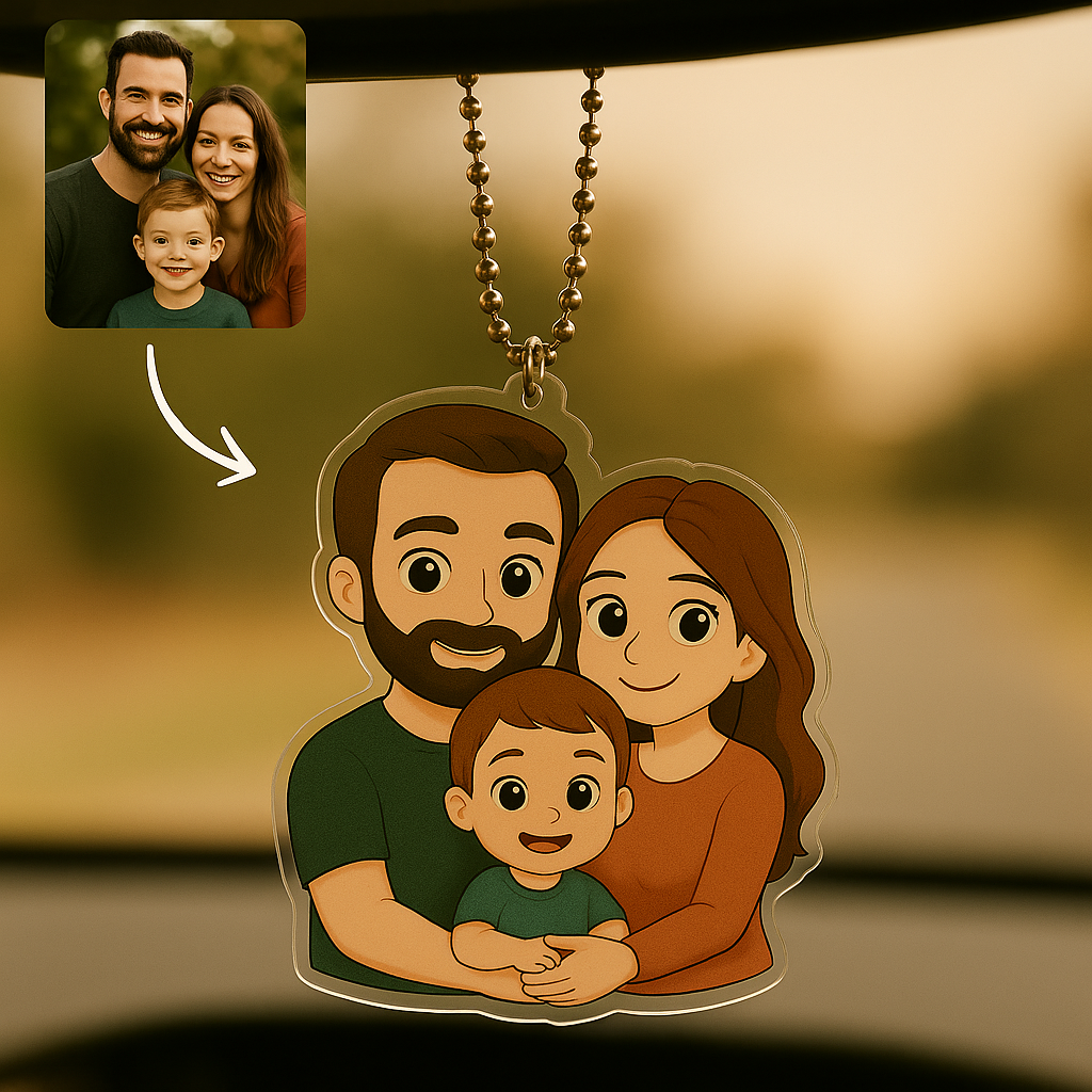 Custom Sports Photo Car Hanger, Personalized Team Player Gift, Basketball Soccer Baseball Car Accessory