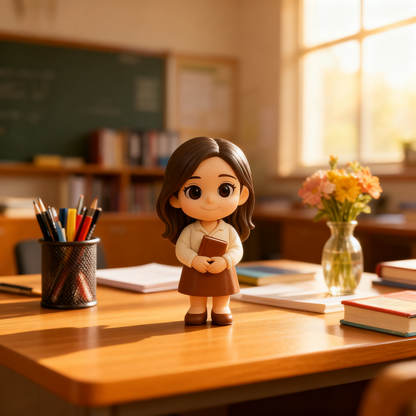Custom 3D Action Figure From Photo Personalized Teacher Figurine Custom 3D Mini Figure Gift for Educators