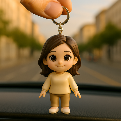 Custom 3D Figure Keychain From Photo Personalized Mom Keychain Custom Mini Figure Gift for Mom