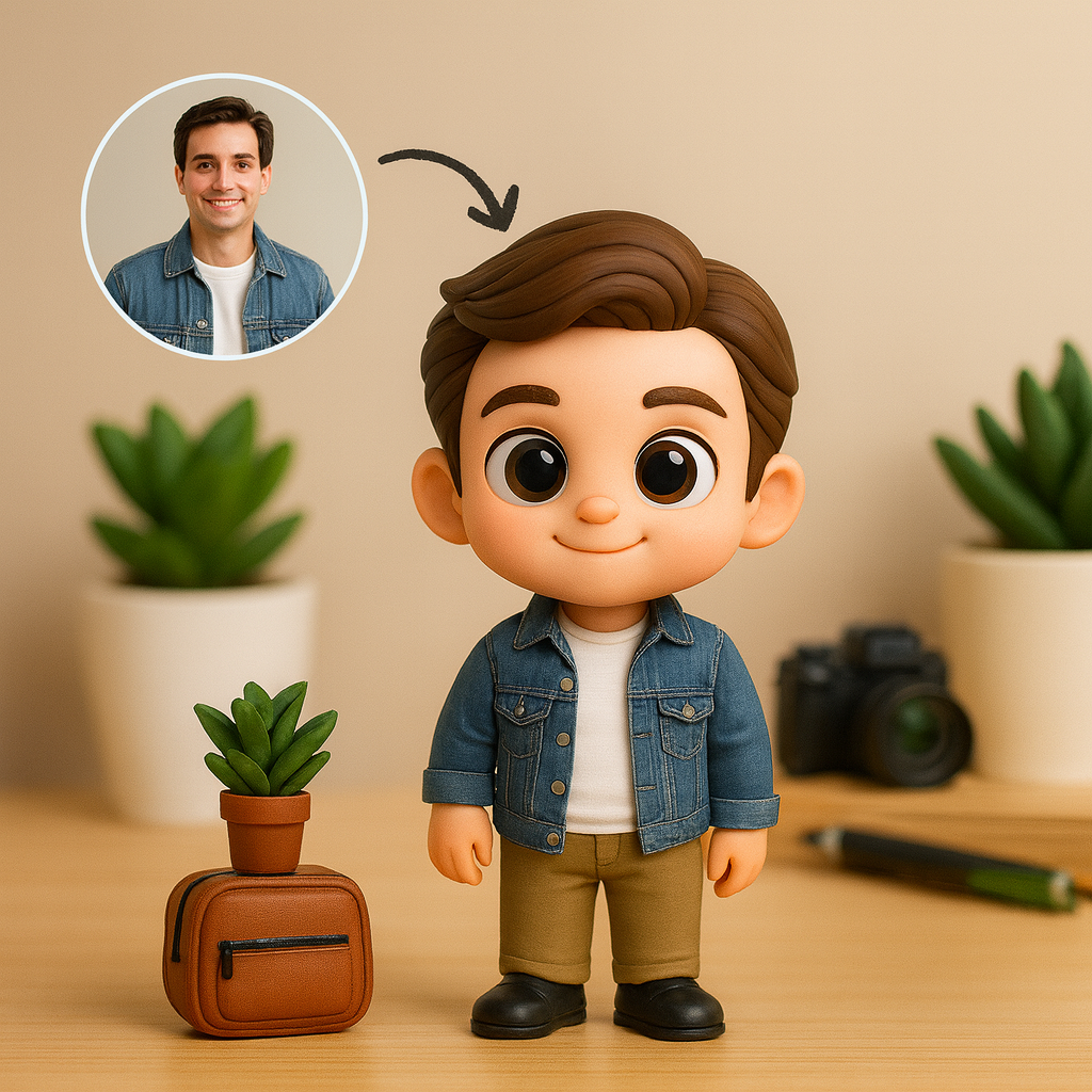 Custom 3D Fashion Figurine From Photo Unique Personalized Gift for Stylish Boys and Men