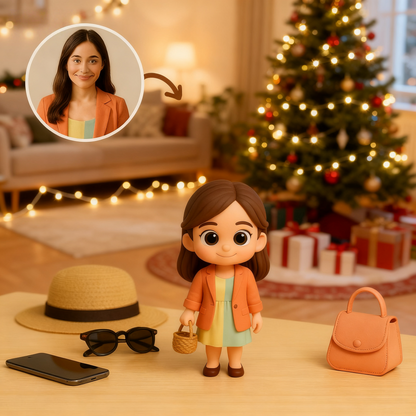 Custom 3D Action Figure From Photo Personalized Fashion Girl Figurine Custom 3D Stylish Mini Figure Gift