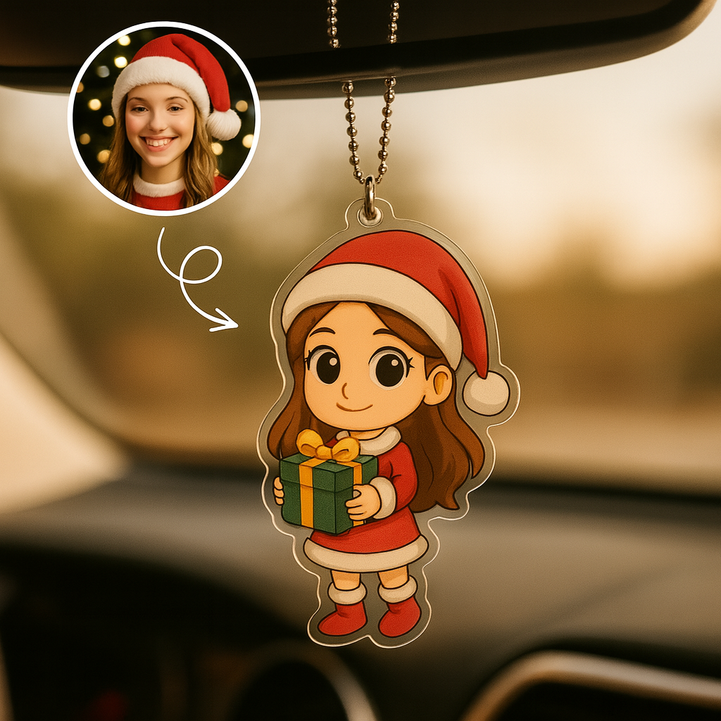 Baby Photo Car Hanger, Custom Newborn Car Ornament, Personalized Baby Shower Gift, Acrylic Keepsake for New Parents