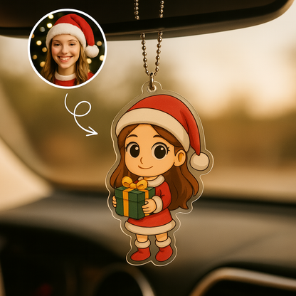 Baby Photo Car Hanger, Custom Newborn Car Ornament, Personalized Baby Shower Gift, Acrylic Keepsake for New Parents