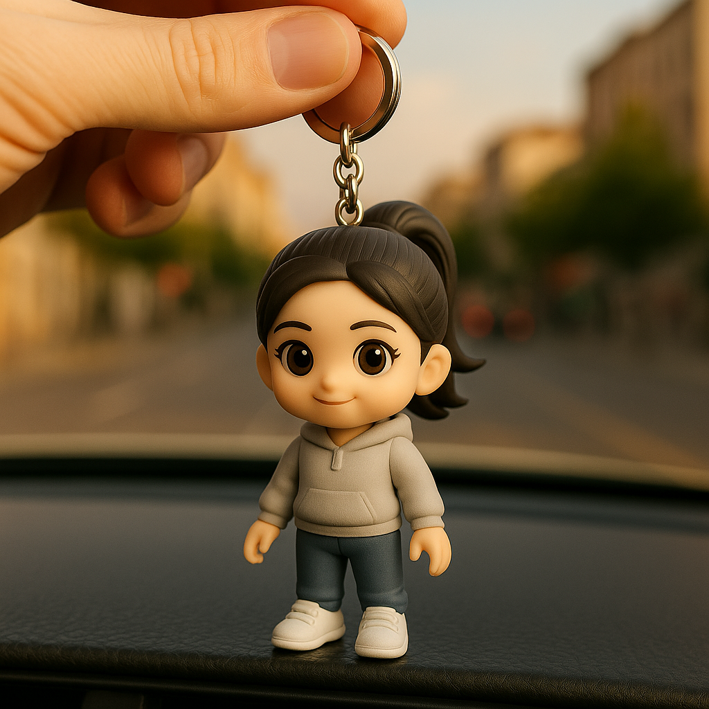 Custom 3D Figure Keychain From Photo Personalized Fitness Keychain Gift For Sports Lovers