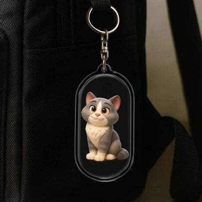 Custom Acrylic Cartoon Keychain － Personalized Photo Keychain － Unique Couple Gift for Her － Birthday Valentine's Anniversary Gift
