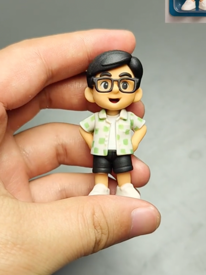 Custom 3D Keychain - Personalized Mini Me Replica - Charming Gift for Best Friends & Family