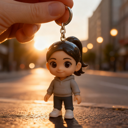 Custom 3D Figure Keychain From Photo Personalized Fitness Keychain Gift For Sports Lovers