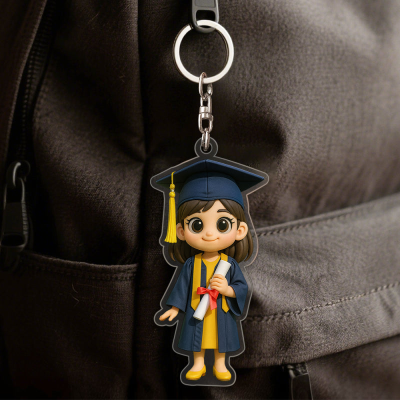 Custom Acrylic Cartoon Keychain － Personalized Photo Keychain － Unique Couple Gift for Her － Birthday Valentine's Anniversary Gift