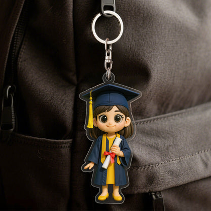 Custom Acrylic Cartoon Keychain － Personalized Photo Keychain － Unique Couple Gift for Her － Birthday Valentine's Anniversary Gift