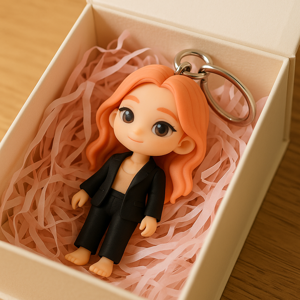 Personalized 3D Acrylic Keychain - Custom Character Model from Your Photo - Birthday Surprise