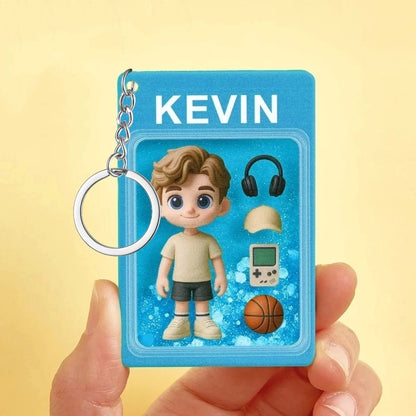 Custom Character Acrylic Keychain & 3D Clay Figurine – Personalized Gift for Kids & Fans