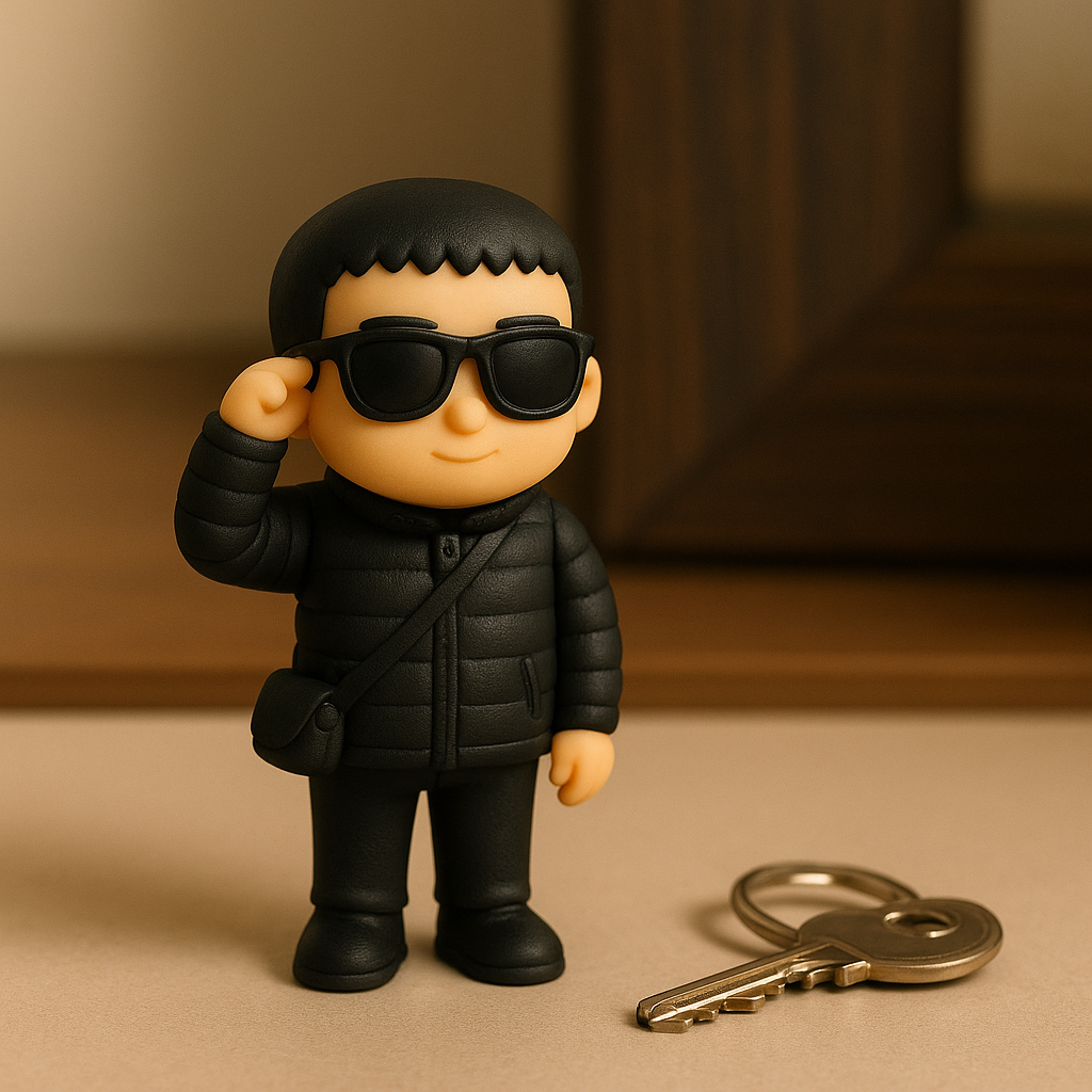 Personalized 3D Keychain for Women - Elegant Mini Figurine - Unique Gift for Mom, Wife, Girlfriend