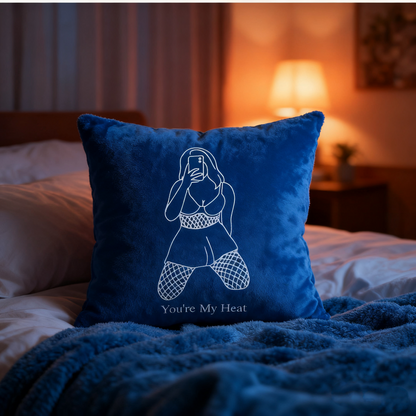 Sexy Custom Embroidery Photo Pillow Cover – Personalized Anniversary Gift for Him