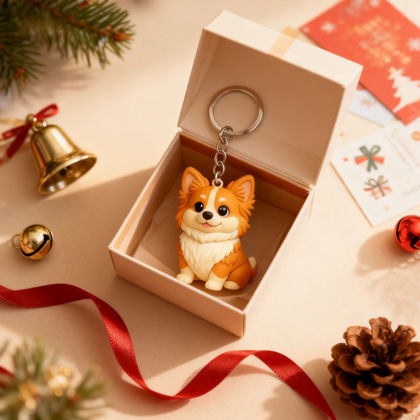 Custom 3D Pet Keychain/Figurine from Your Photo – Personalized Mini Pet Figurine Gift