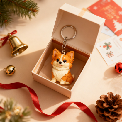 Custom 3D Pet Keychain/Figurine from Your Photo – Personalized Mini Pet Figurine Gift