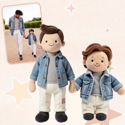 Custom Photo - Printed Plush Doll - Gift For Dad
