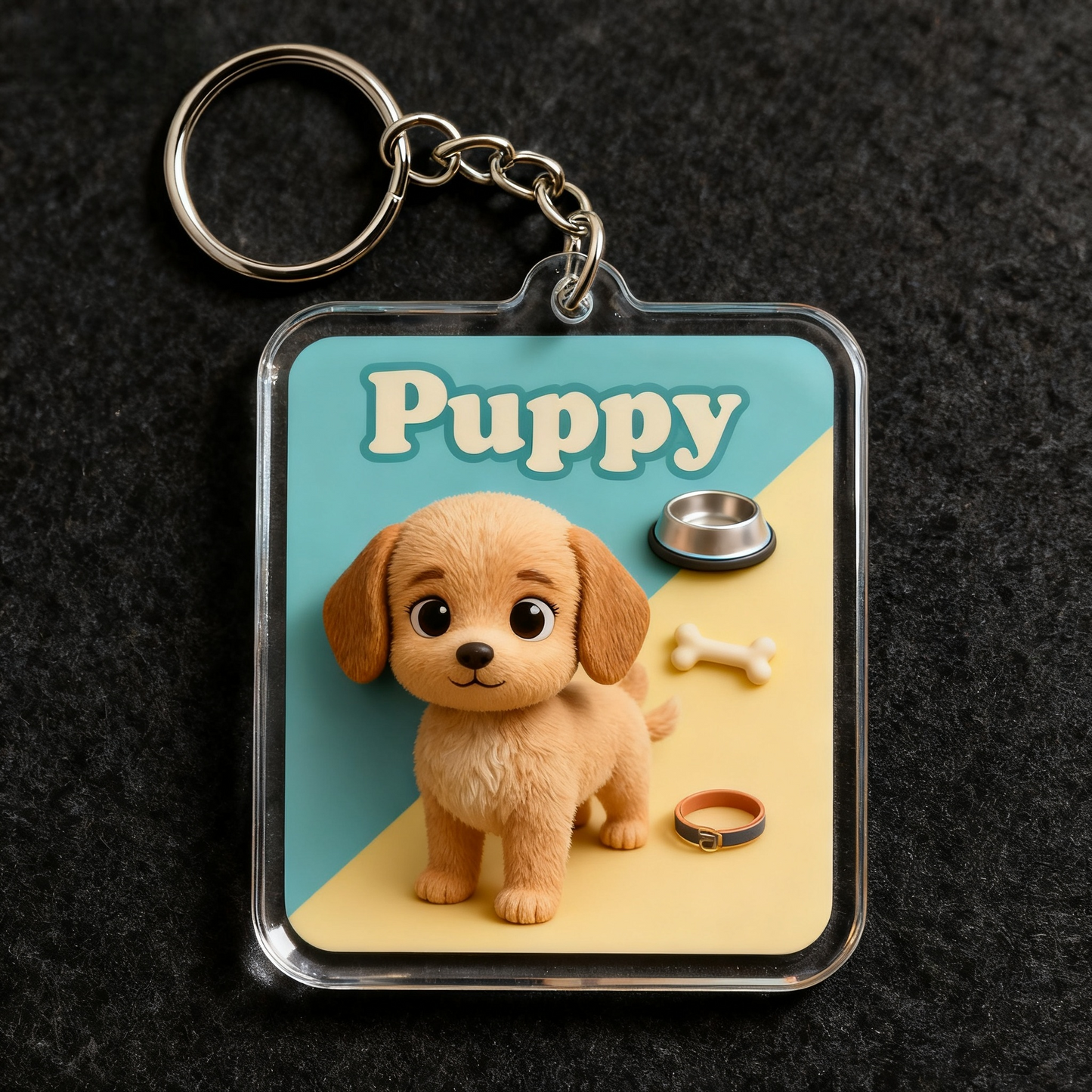 Personalized Dog Cartoon Keychain – Adorable Chibi Pet Charm Gift Choose 3D Figurine or 2D Acrylic Style